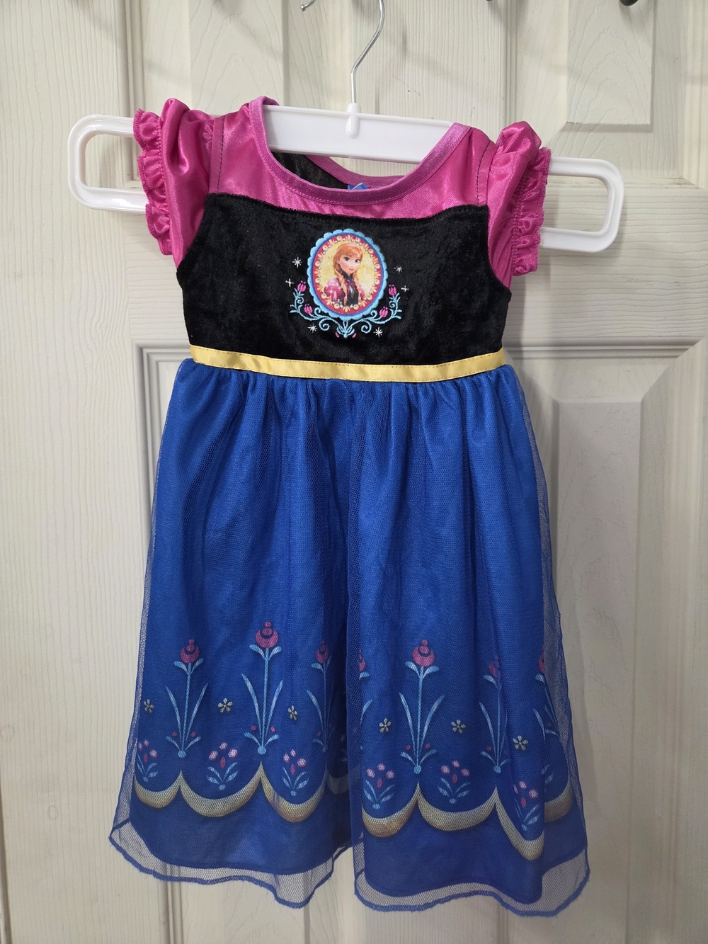 Disney Frozen Anna Pink & Blue Kids Costume Dress